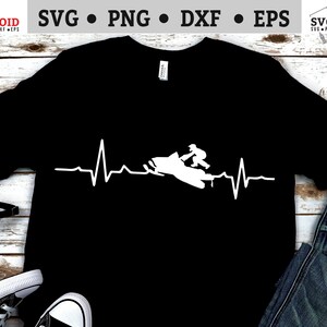 Snowmobile svg files - Snowmobile Heartbeat SVG - Snowmobiling Winter Sports Svg Digital download