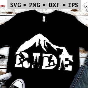 Snowboarding svg files - Snowboarding Ride Mountain SVG - Snowboard SVG Sport Graphic Art - Digital download