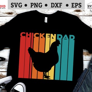 Chicken svg files - Cool Chicken Retro Style Chicken Dad SVG - Chicken svg Instant Download