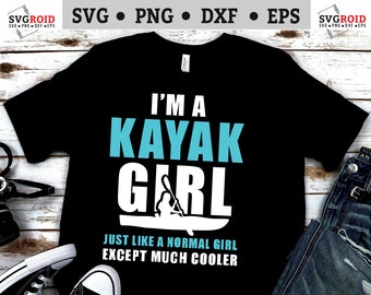 Kayak Girl SVG: Artistic Kayaking Design (Digital Download)