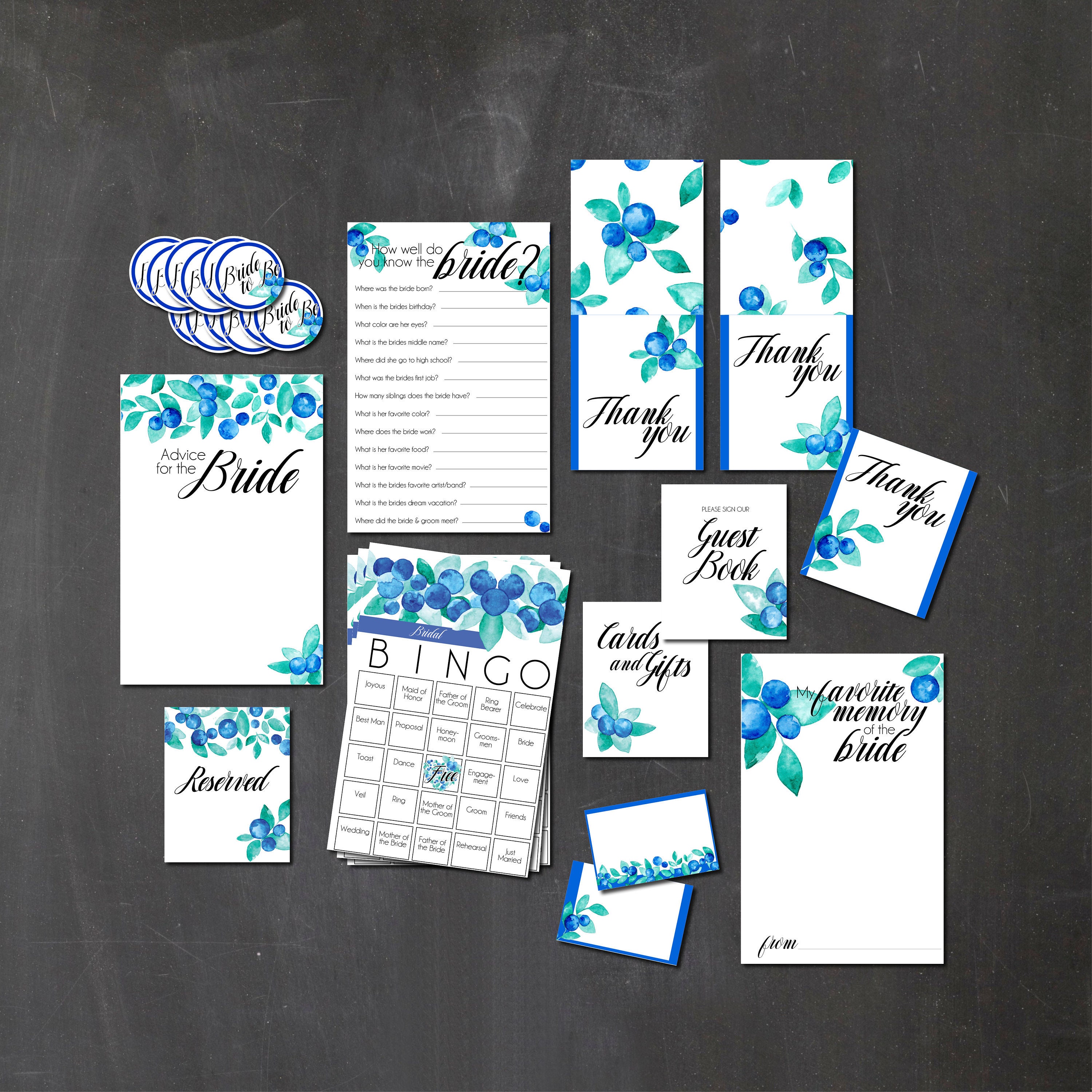 Bridal Shower Printable, Bridal Shower Kits, Bridal Shower Games ...