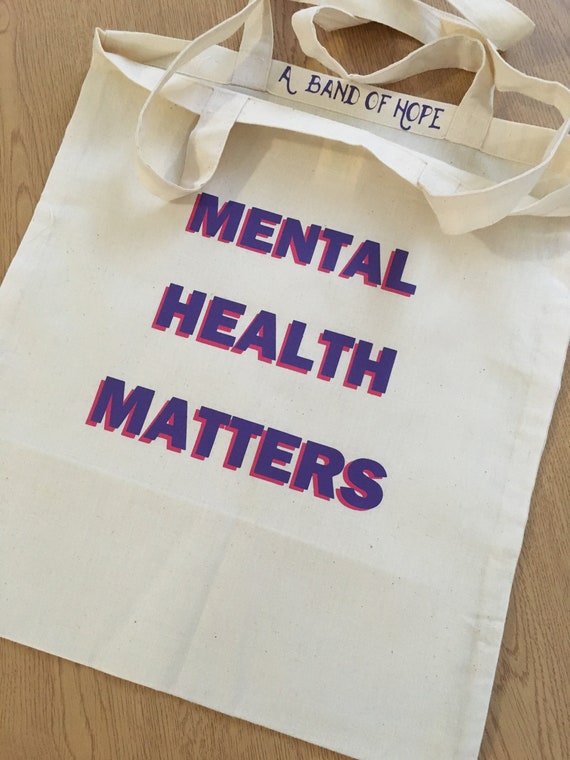 Stop Stigma Feminism Therapy Emotional Baggage Tote Bag: Therapist Gift Mental Health Recovery Mental Health Awareness