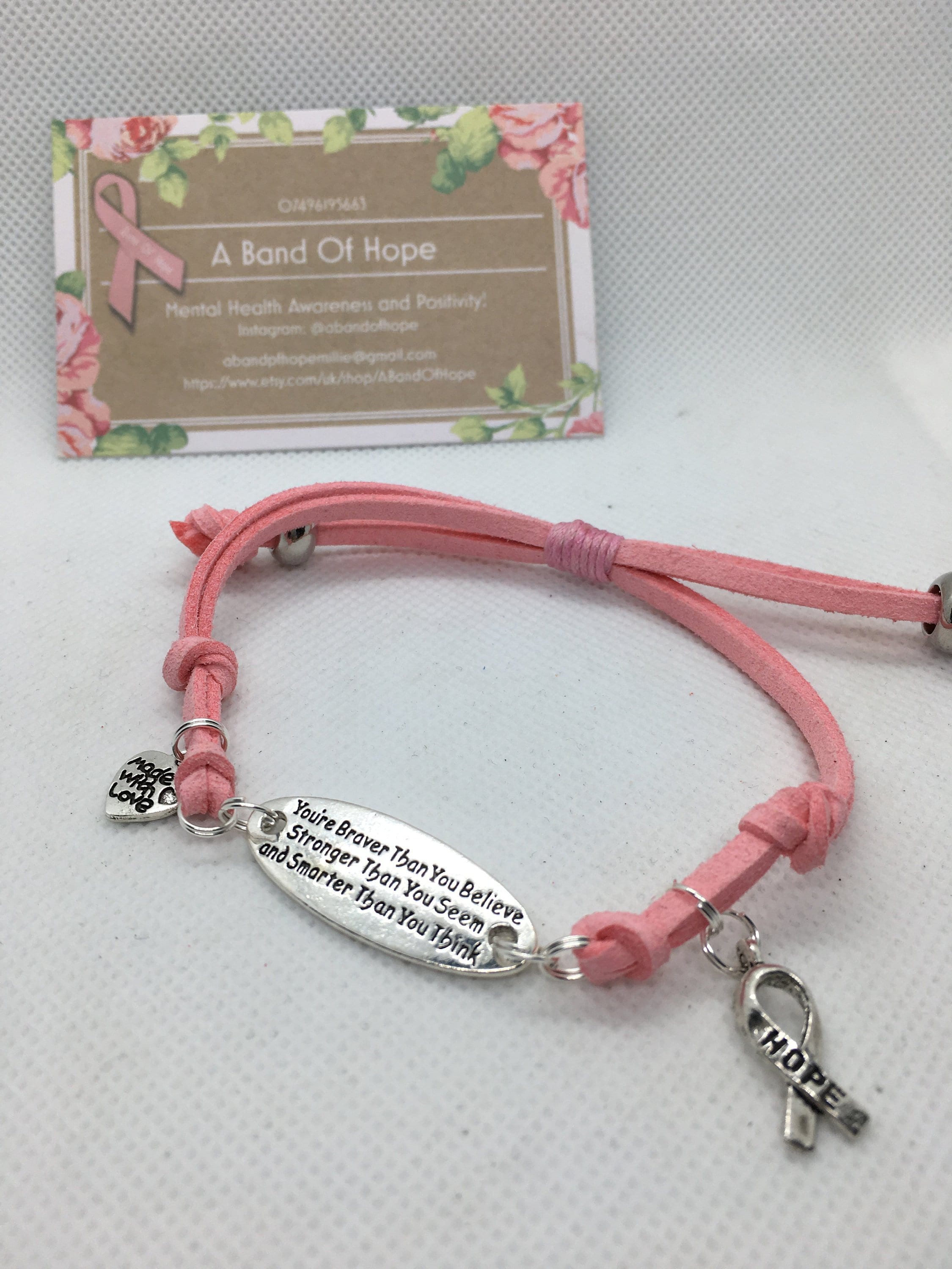 You're Braver Than You Believe... mental health awareness bracelet