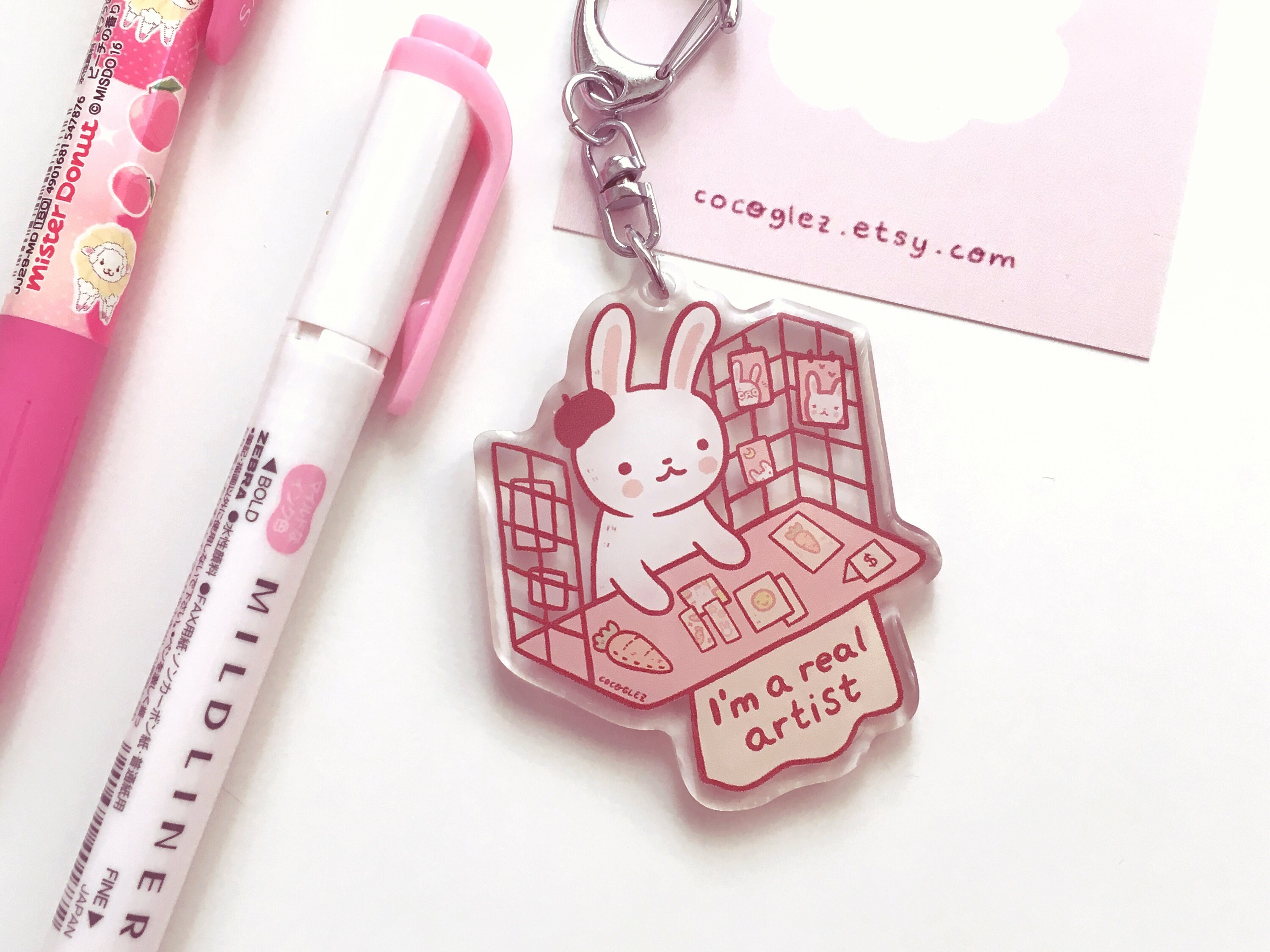 You are a real artist - Bunny Epoxy Kawaii Cute Keychain