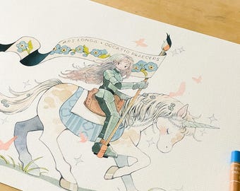 knightess of the arts - print