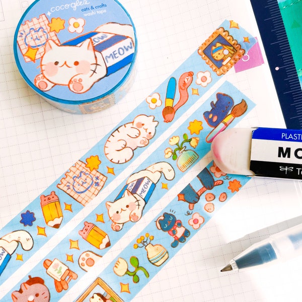 Stationery Cats (Stationyary) - Washi tape