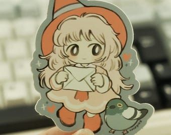 pigeon valentine - vinyl sticker