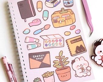 Artist Bunny Sticker collecting book