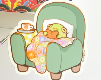 Cozy frog - Vinyl sticker