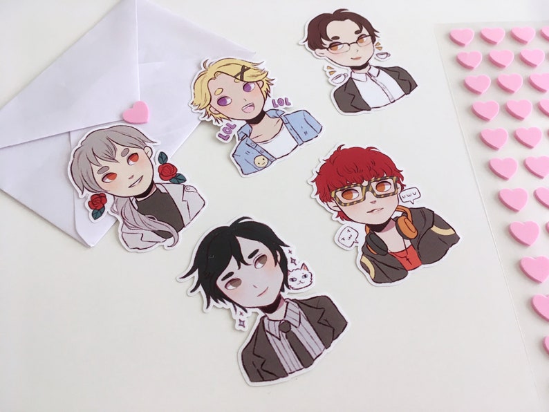 Mystic Messenger Stickers Set Zen Yoosung Jaehee Jumin | Etsy