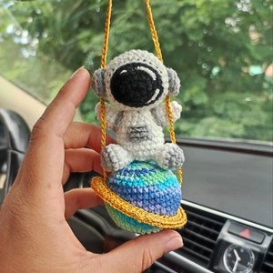 Car mirror decor, car rear view mirror hanging accessories, space gifts for men