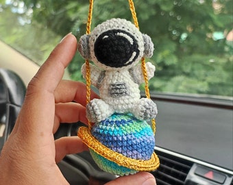 Car mirror decor, car rear view mirror hanging accessories, space gifts for men