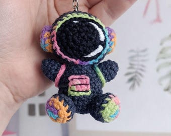 Cute keychain plush, space gifts for men, space theme birthday, astronaut figurine