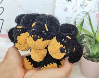 Cerberus plush, custom plush toy, cerberus cute, rottweiler gifts
