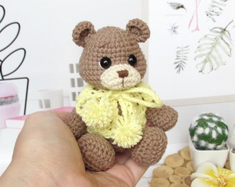 Miniatuur teddybeer, vriendin cadeau, gevulde teddybeer