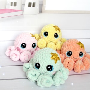 Octopus plush, octopus toy, octopus gifts nurse, already made yellow octopus, beach themed baby shower
