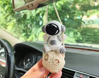 Car mirror decor, car rear view mirror hanging accessories, space gifts for men