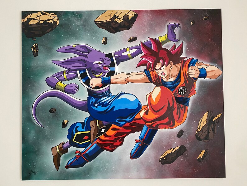Custom Made Anime Painting On Canvas Original Art Etsy