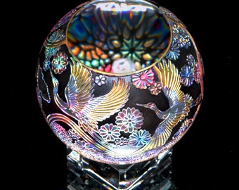 Masataka Joei - "Flowers Blooming Beyond" Kaleidoscope Marble (Borosilicate) - ~2.7" Diameter