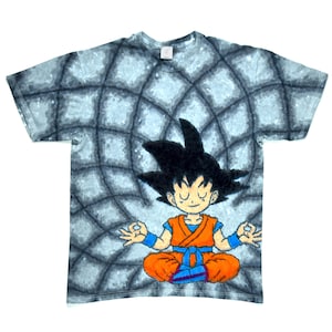 L - "Chi" DBZ Goku Artistic Tie Dye T Shirt by Austin Mackereth Dyes N Good Vibes  USA Art Handmade Heady Apparel Grateful Dead Glass