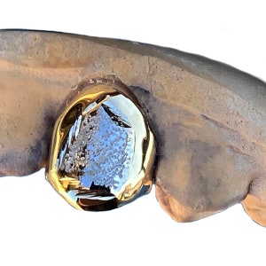Solid 10K or 14K Gold Single Cap Real Custom Grillz Diamond Dust Two Tone Any One Tooth