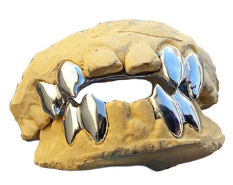 925 Sterling Silver Vampire Fang Grillz: Custom Double Fangs