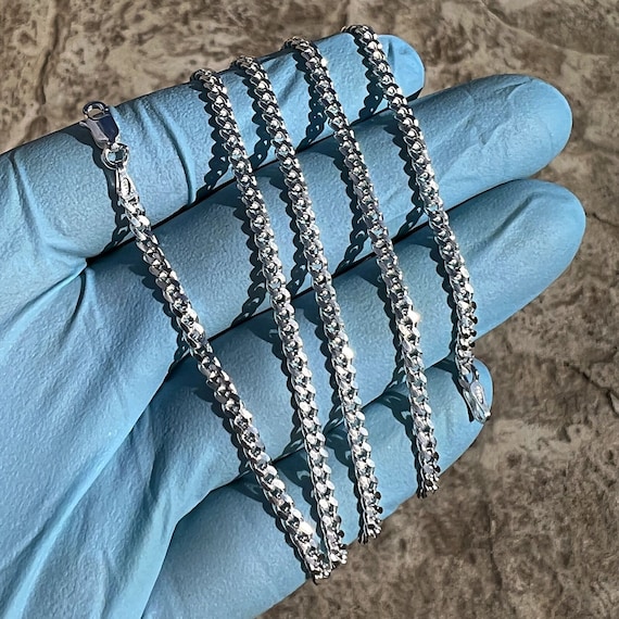 925 Sterling Silver Miami Cuban Link Chain Necklace 3MM 16-30
