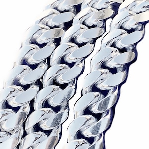 Men&#39;s Real 925 Sterling Silver Miami Cuban Link Hip Hop Chain Heavy Necklace 12mm Thick 20&quot; Inch