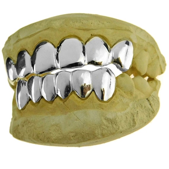 925 Sterling Silver Grillz Teeth Custom Fitted - Etsy