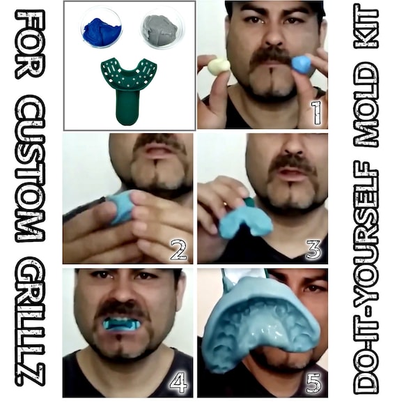 Custom Grillz Mold Kit for Teeth Impression Mouth Guard Mold Putty for Gold  or Silver Grills 