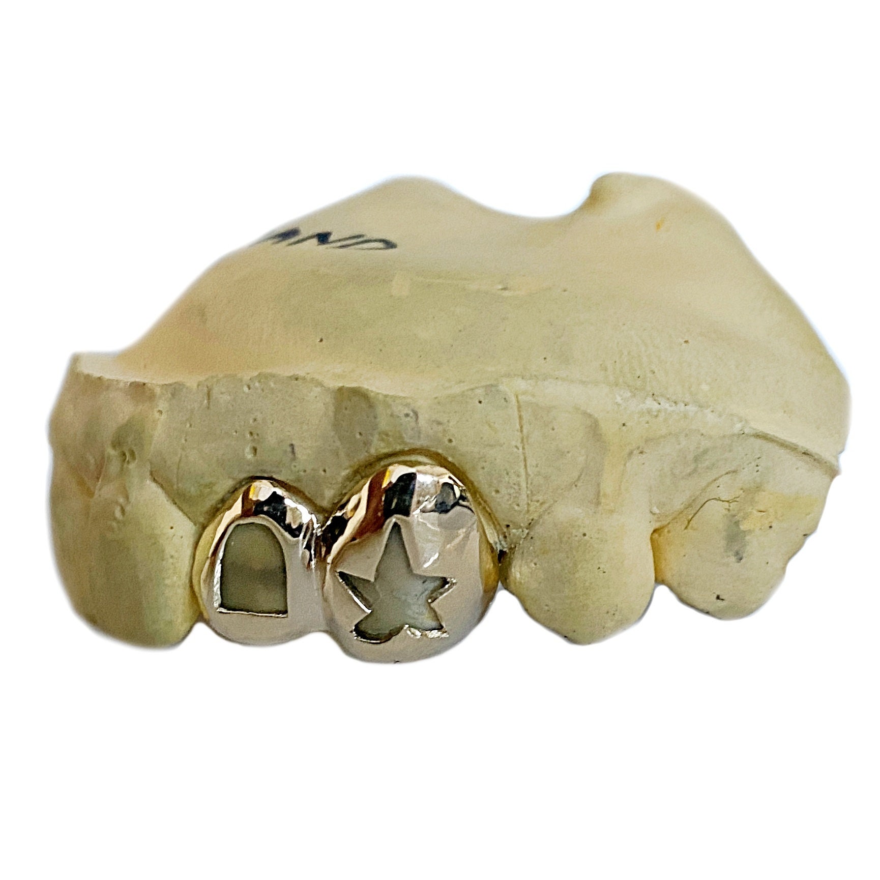 Gold Tooth Cap,1Pcs Gold/Silver Plated Double Tooth Cap Double Top