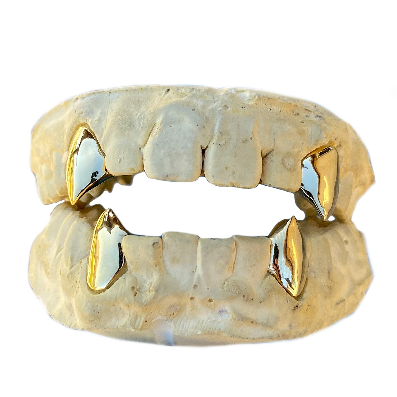 Solid 10K Gold OR 14K Gold Custom Fang Grillz Vampire Set 2 Etsy Canada