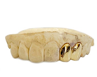 Custom Heart Open Face Canine with CZ Center Row - 8k, 10k, 14k or Silver - Yellow, White, Rose - High End Luxury Quality - Polish Finish