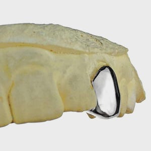 925 Sterling Silver Custom Grillz, Plain Single Tooth Cap