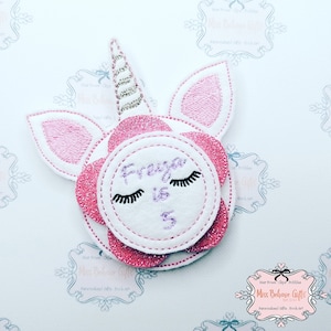 Personalised Unicorn Birthday Badge