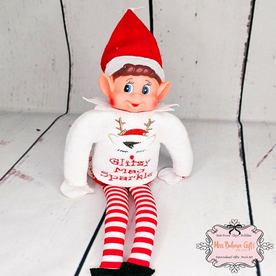 Personalised Naughty Elf Name Christmas Jumper Etsy UK