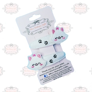 Witte Kat Haar Clips