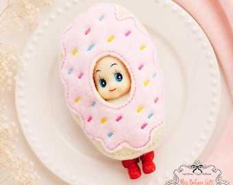 Baby Elfen Donut Kostüm passend für 10 cm Elfe Lustig Weihnachten Prop Süßes Accessoire