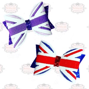 Union Jack Hair Bow Standard or Jubilee Edition