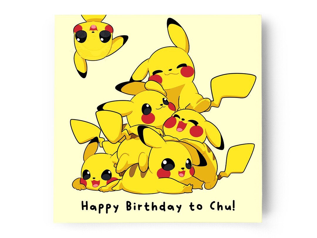 Happy Birthday to Chu Birthday Anime Square Greeting Card - Etsy