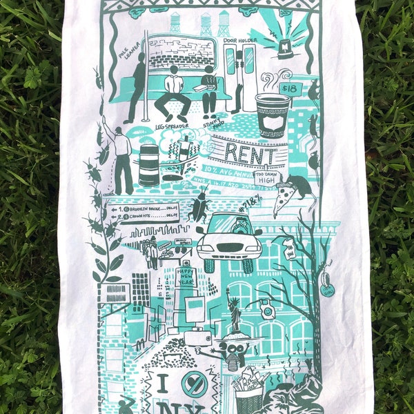 I Love/Hate New York Tea Towel