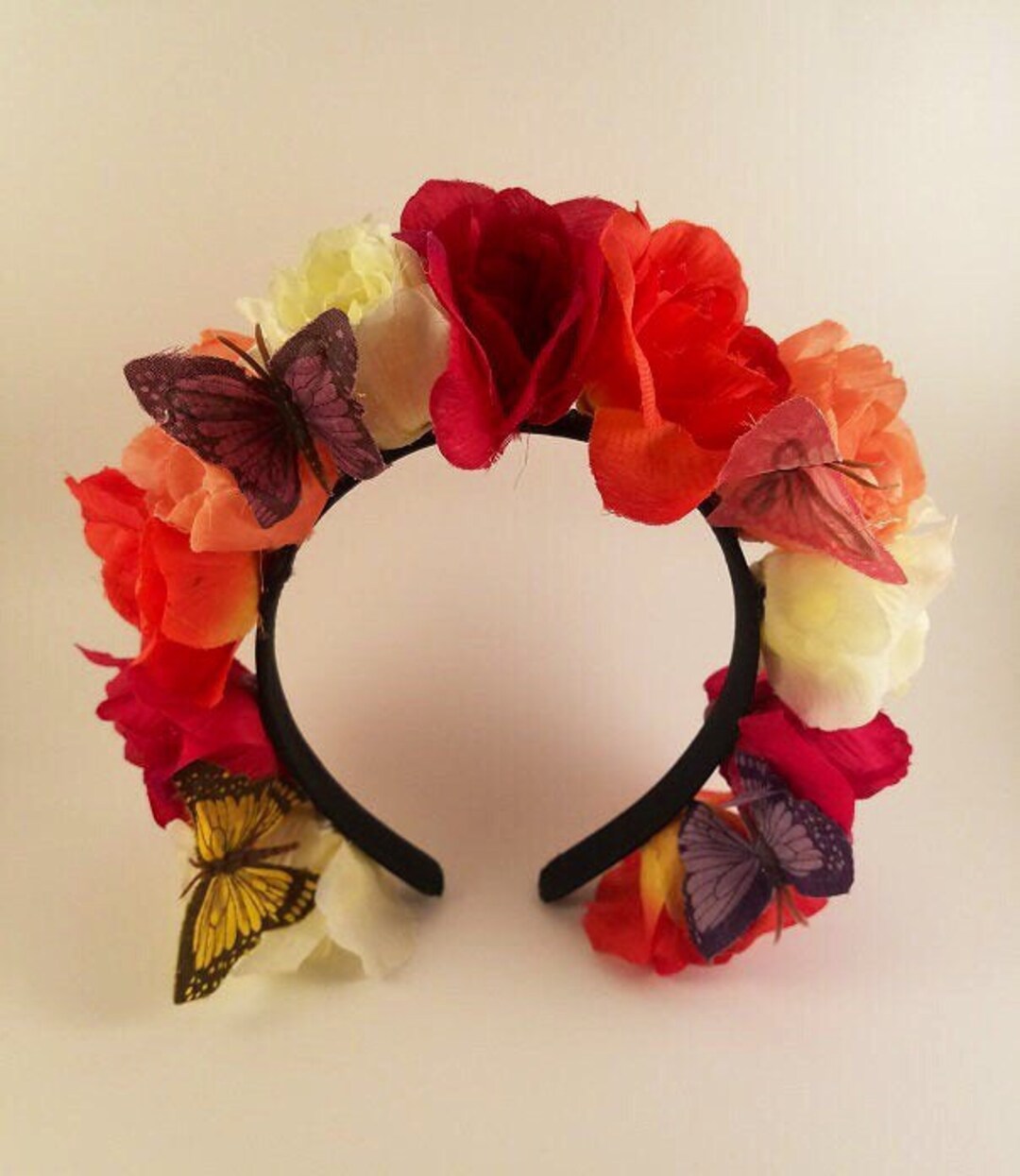 Corona Rave Corona de la flor de la diosa rosa rose festival diadema rave flor ...