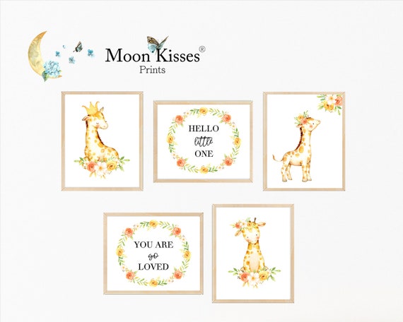 giraffe nursery wall art