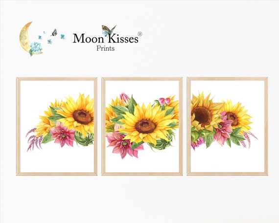 sunflower nursery wall decor