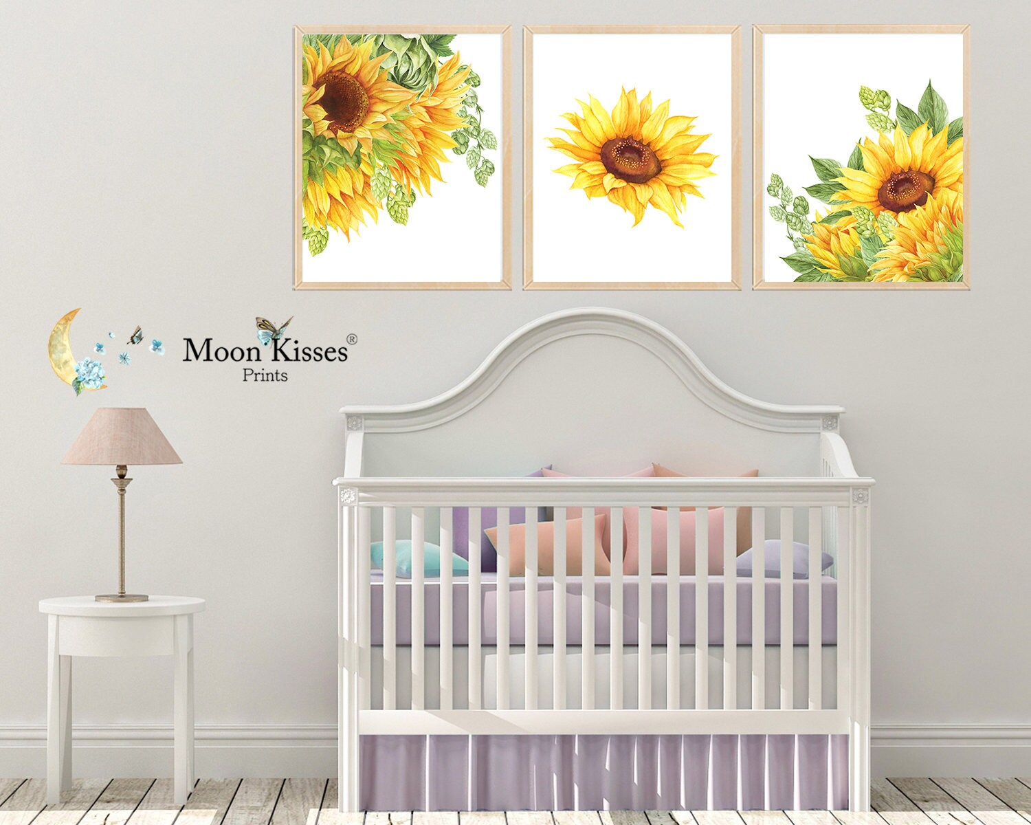 Sunflower nursery decor Sunflower baby nursery Sunflower | Etsy
