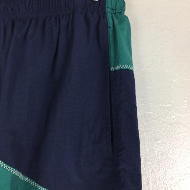VTG IZOD Men/'s Color Block Swim Trunks Shorts Suit Blue /& Green