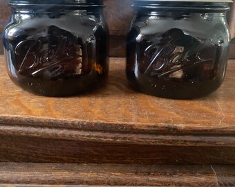 Brown Ball Mason Jars Set of Two