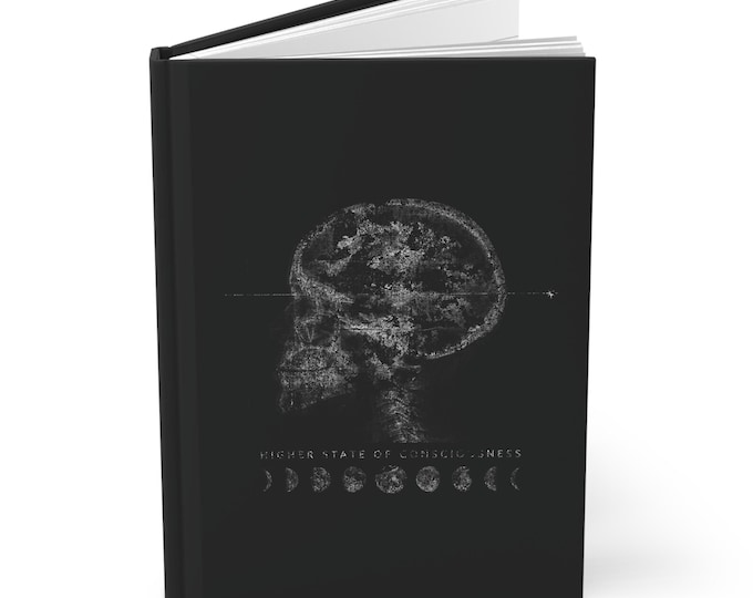Skull Moon Phases Journal | Hardcover Notebook | Anatomy Inspired Art