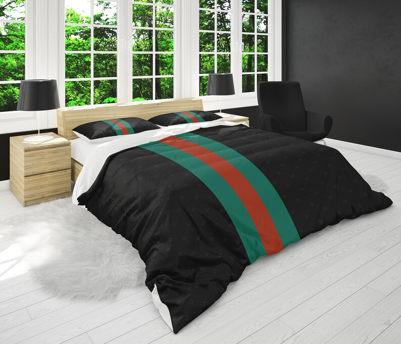 G Designer Ribbon Comforter Set Twin Queen King Size Etsy