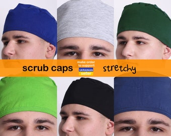 SOLID color Surgical cap for men and women,  Medical Scrub Cap, custom embroidery